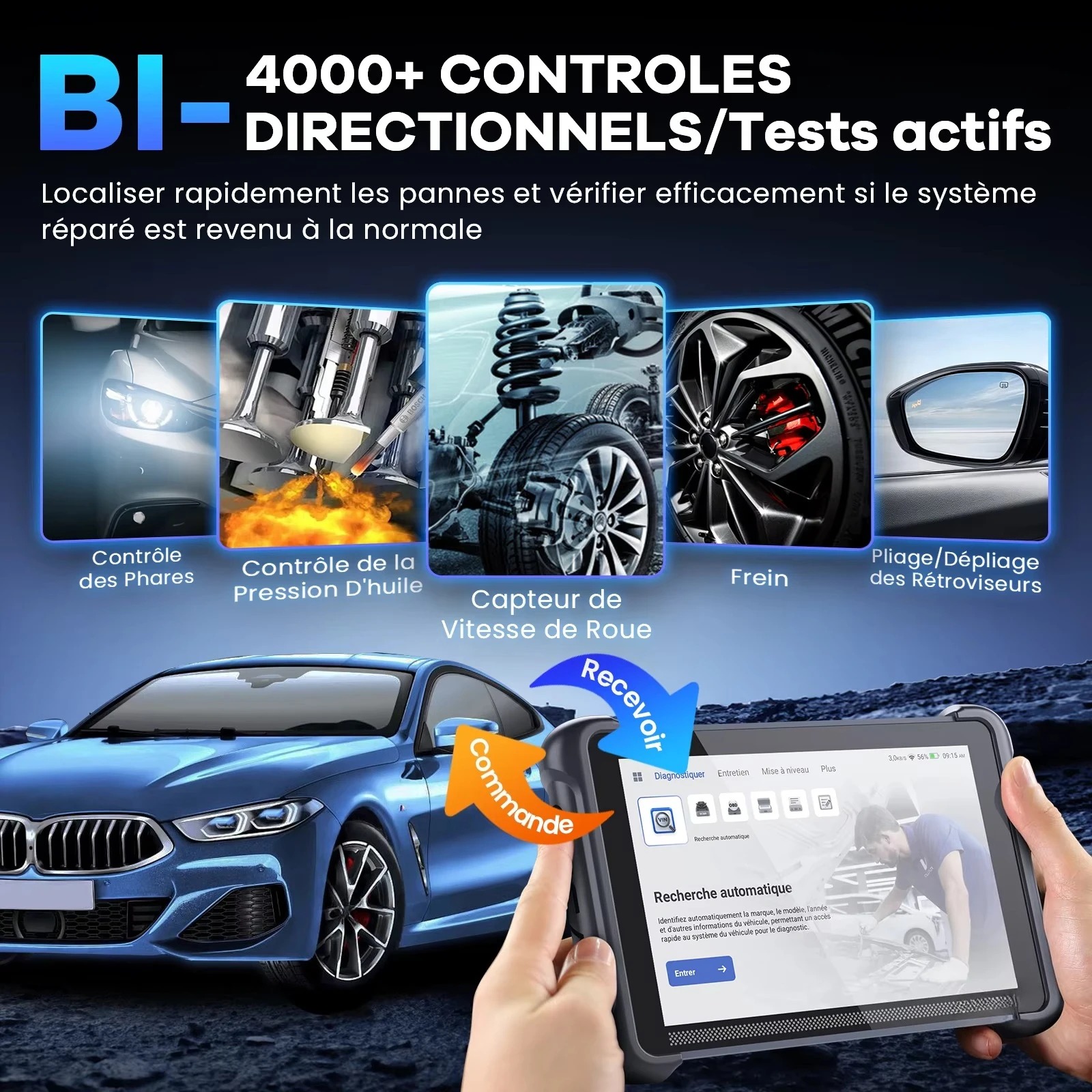 MUCAR 892BT 35 Resets Free Update Professional CANFD DOIP Outil De Diagnostic Intelligent AI Full System OBD2 Car Scanner